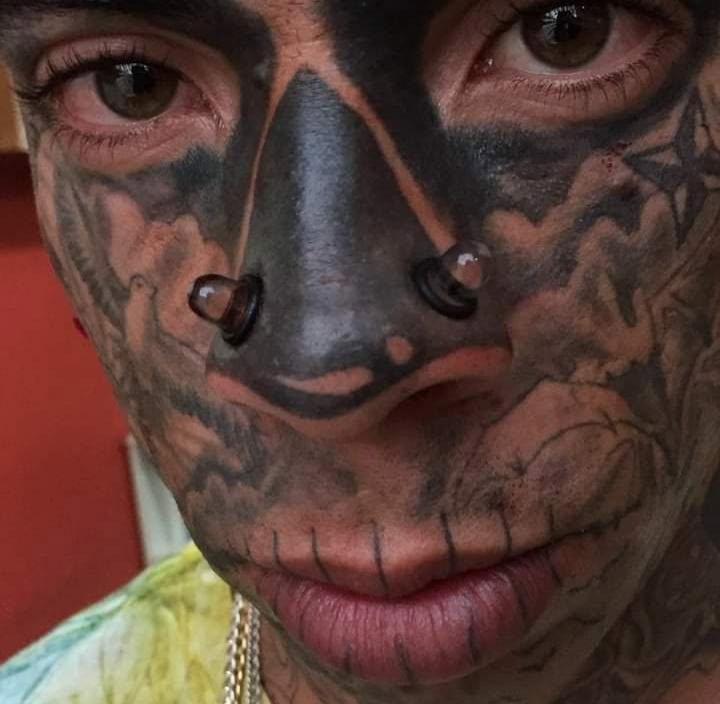 Dad dubbed a 'demon' by local community thanks to devil horns, split tongue  and tattooed EYEBALLS says he won't stop modifying his body - Need To Know