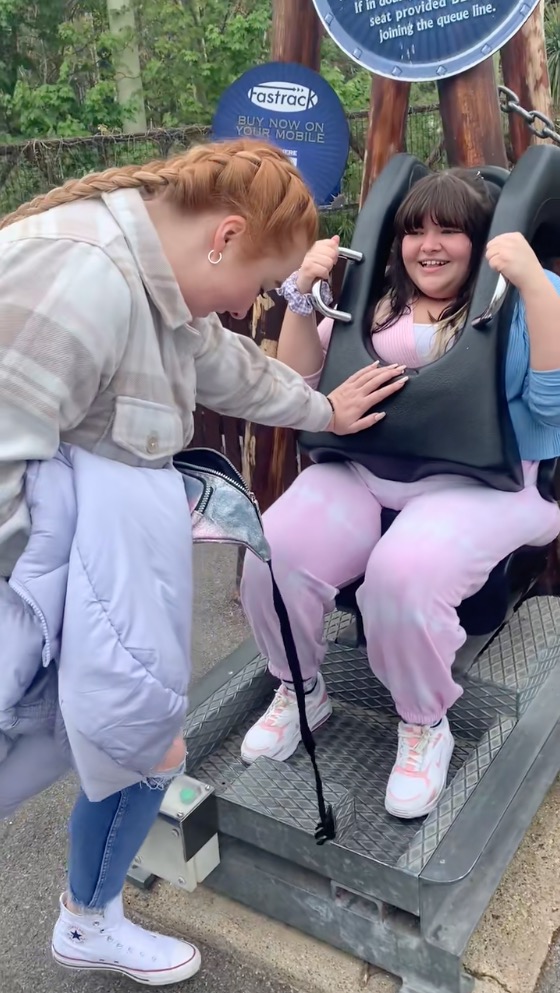 ‘Rides aren’t built for fat people’: Size 26 woman shares theme park experience struggling to fit in rollercoaster seats – but insists customers should go regardless of weight