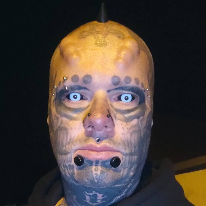 Man, spends £8,000 turning himself into ‘human skull’ with extreme body modifications
